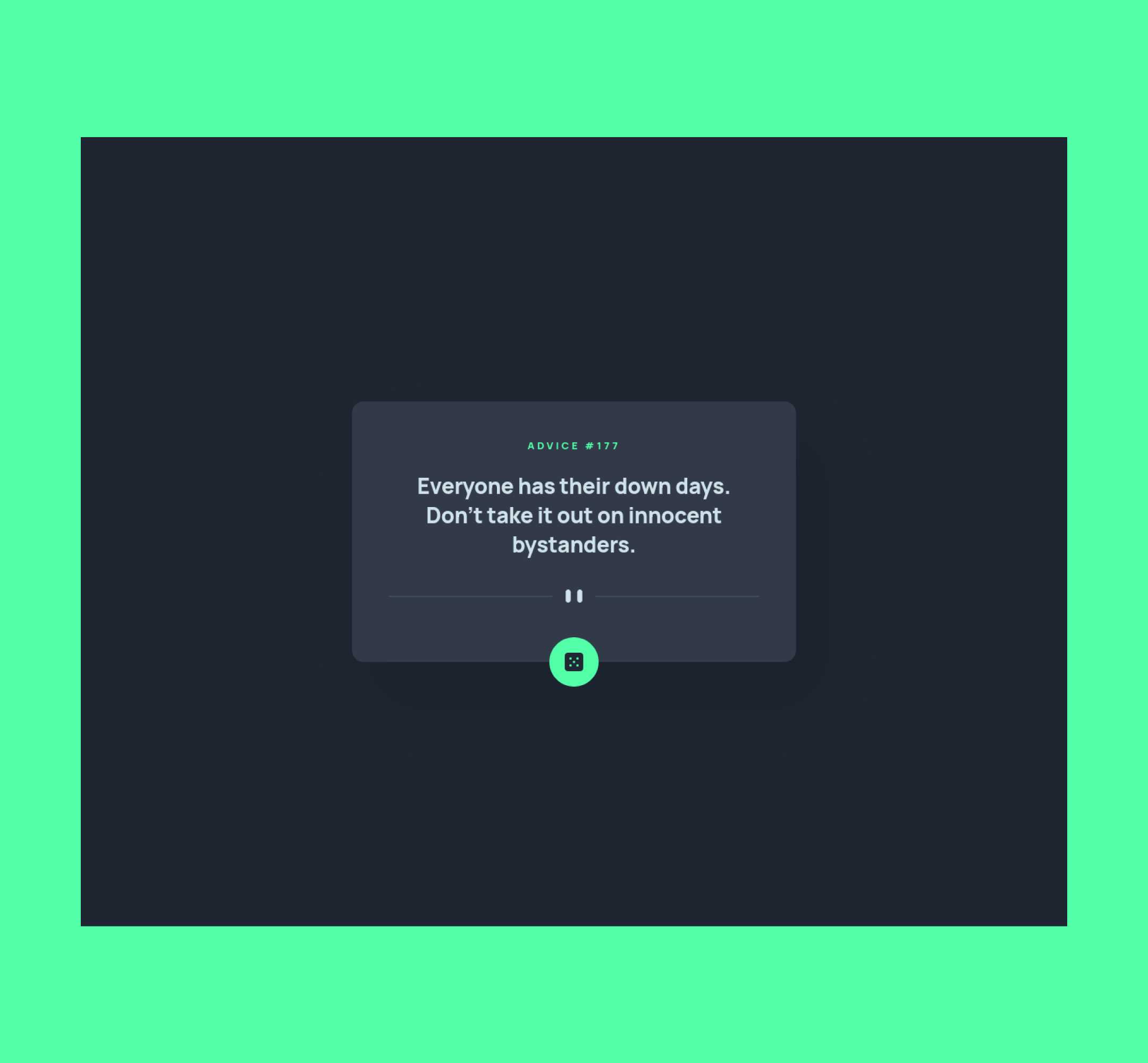 Simple Advice Generator